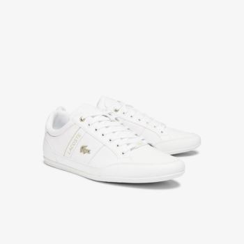 Lacoste Chaymon Synthetic and Leather Sneakers - Tenisky Pánské Bílé / Bílé | CZ-oAbLta